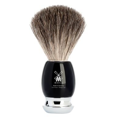 Pędzel do golenia Mühle VIVO z włosia borsuczego (pure badger, czarna żywica)