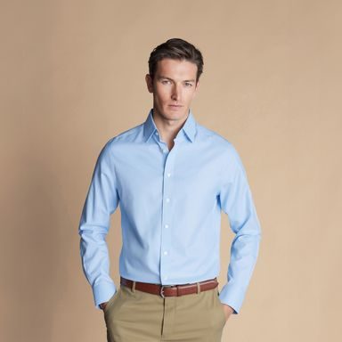 Charles Tyrwhitt Non-Iron Twill Shirt — Sky Blue