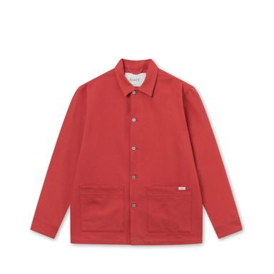 forét Angler Club Overshirt — Agari Red