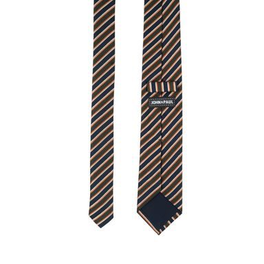 Fraktalowy krawat John & Paul — Łososiowo-granatowy