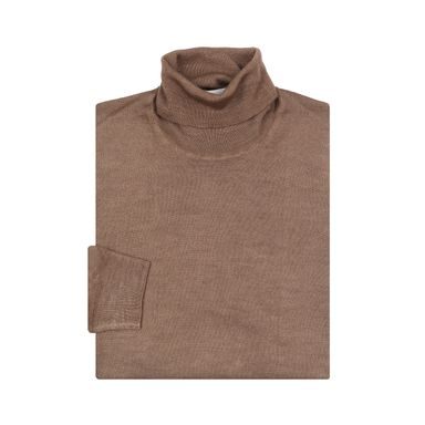 Brooksfield Virgin Wool Turtleneck — Camel