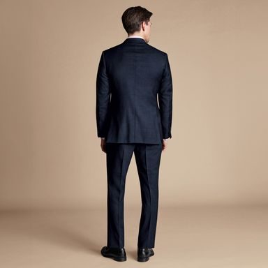 Charles Tyrwhitt Natural Stretch Twill Suit Jacket — Black