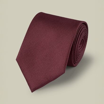Charles Tyrwhitt Silk Tie — Burgundy Red