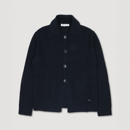 Brooksfield — Blazer in Cotton Yarn, Crafted in a Half-English Knit