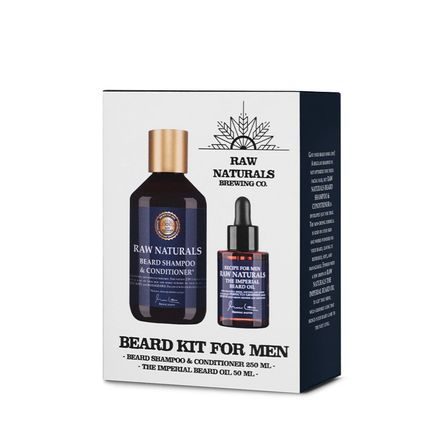 Zestaw prezentowy mydło i olejek do brody Recipe for Men Raw Naturals Beard Kit