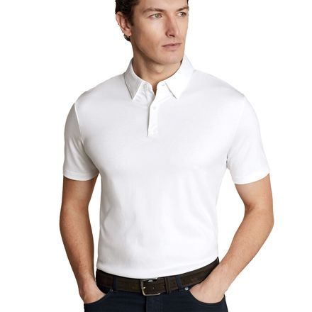 Charles Tyrwhitt Smart Jersey Polo — White