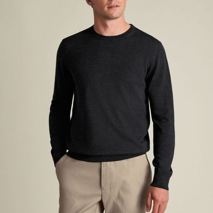 Charles Tyrwhitt Merino Crew Neck Jumper — Charcoal