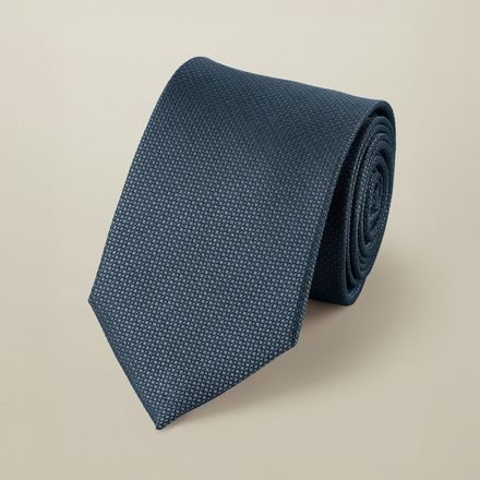 Charles Tyrwhitt Silk Textured Tie — Airforce Blue