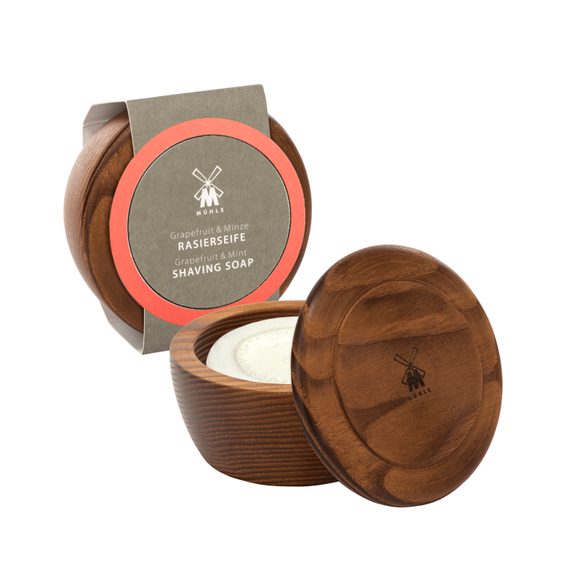 Mydło do golenia Mühle Grapefruit & Mint w drewnianej misce (65 g)
