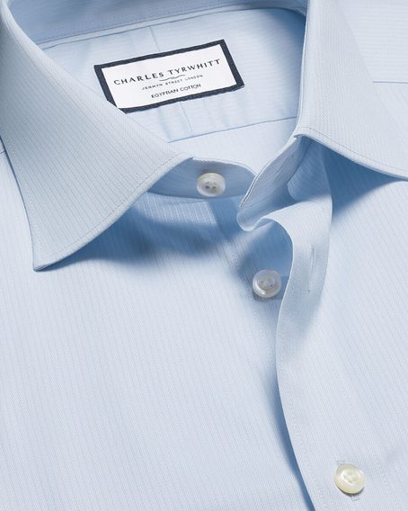 Charles Tyrwhitt Luxury Stripe Shirt — Ice Blue
