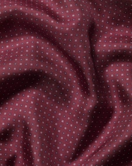 Charles Tyrwhitt Silk Geo Print Pocket Square — Dark Pink