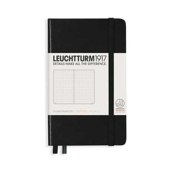 Notatnik kieszonkowy LEUCHTTURM1917 Pocket Hardcover Notebook - A6, twarda okładka, w kropki, 187 stron