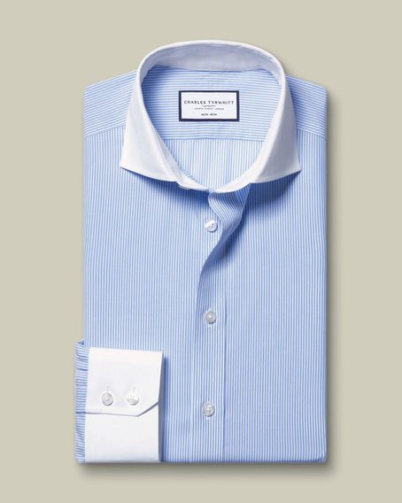 Charles Tyrwhitt Bengal Stripe Winchester Shirt — Sky Blue
