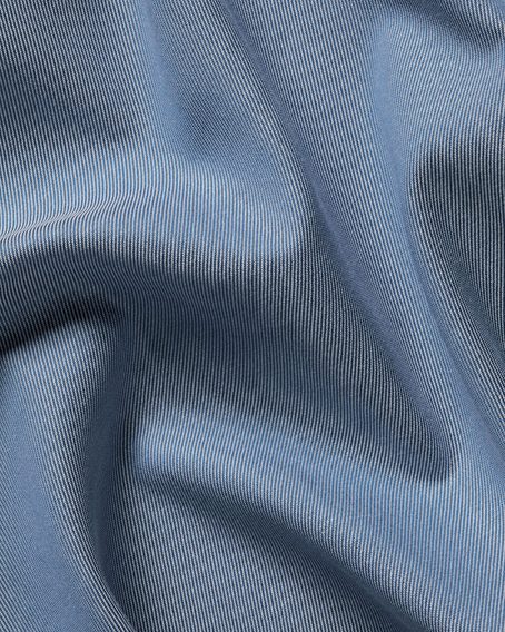 Charles Tyrwhitt Non-Iron Stretch Floral Printed Trim Shirt — Steel Blue