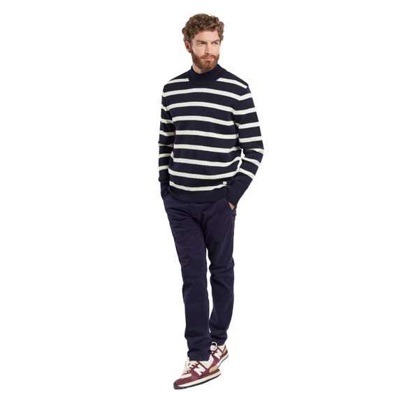 Armor Lux Striped Turtleneck Jumper