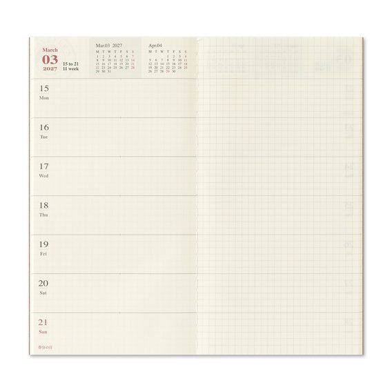 Traveler's 2027 Diary — Weekly + Memo