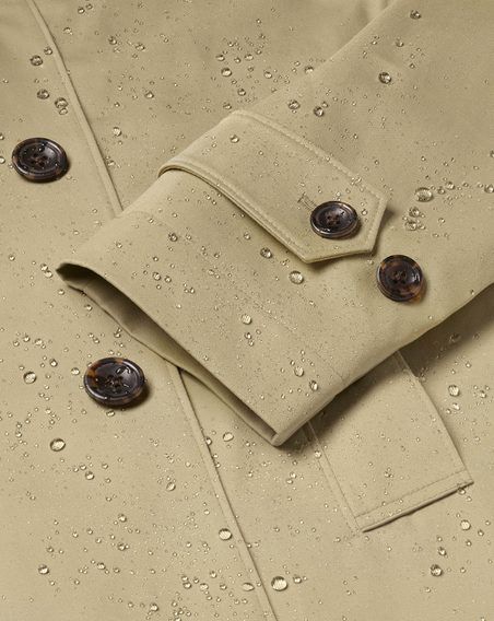 Charles Tyrwhitt Showerproof Cotton Raincoat — Limestone