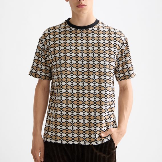 Scotch & Soda Jacket — T-Shirt Diamond Micro Eggnog Aop