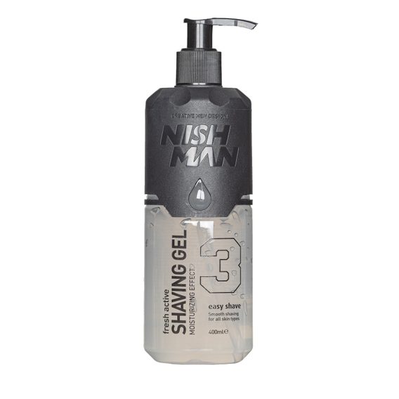 Przezroczysty żel do golenia Nish Man - Easy Shave (400 ml)