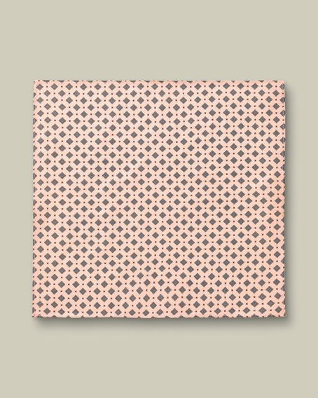Charles Tyrwhitt Linen/Silk Geo Print Pocket Square — Pink
