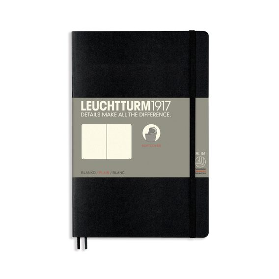 Mały notatnik LEUCHTTURM1917 Paperback Softcover Notebook - B6+, miękka okładka, w linie, 123 strony