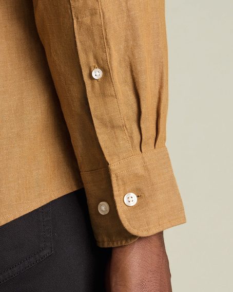 Charles Tyrwhitt Pure Linen Shirt — Gold