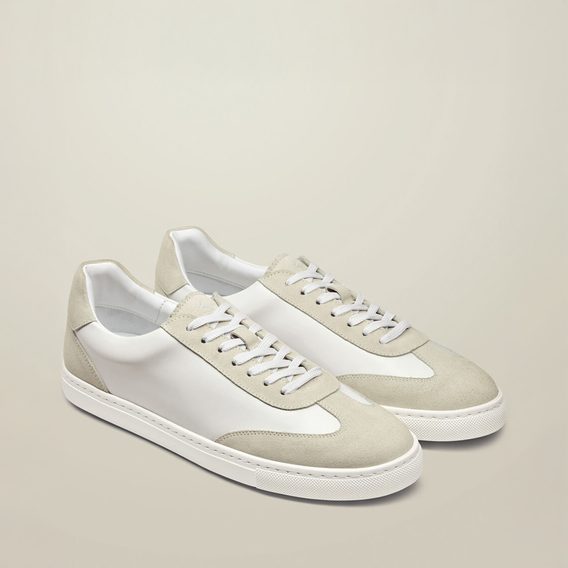 Charles Tyrwhitt Leather & Suede Sneakers — White