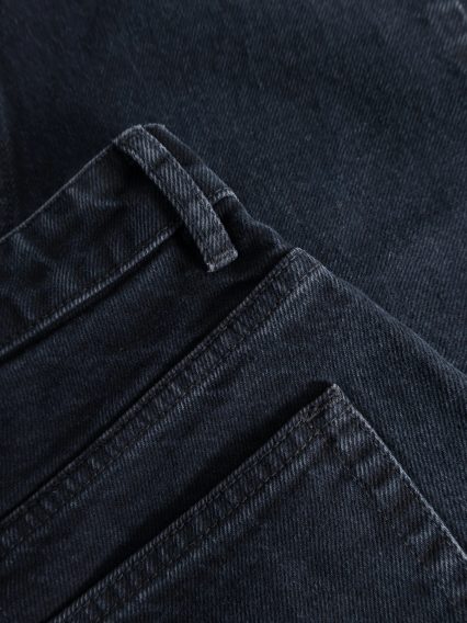 KnowledgeCotton Apparel Tapered Denim Jeans REBORN™ — Black