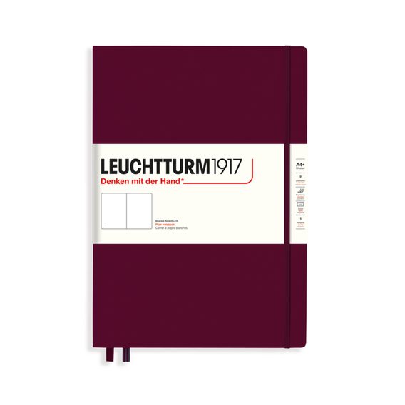 Duży notatnik LEUCHTTURM1917 Master Classic Hardcover Notebook - A4+, twarda okładka, czysty, 235 strony