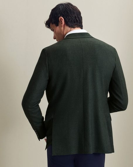 Charles Tyrwhitt Wool Textured Jacket — Forest Green