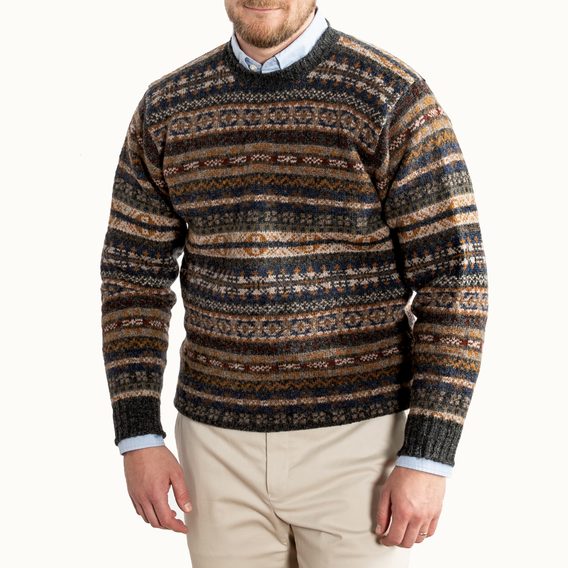 Jamieson's Fair Isle Jumper — Navy