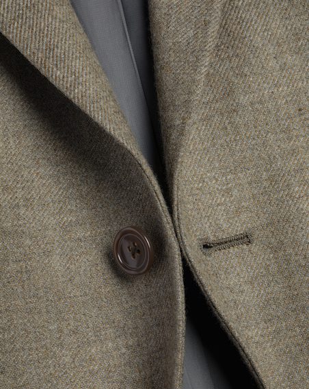 Charles Tyrwhitt Twill Wool Texture Jacket — Stone