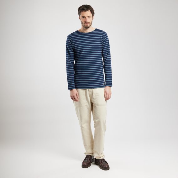 Armor Lux Breton Striped Shirt — Marine Deep