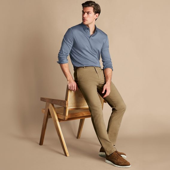 Charles Tyrwhitt Ultimate Non-Iron Chinos — Tan