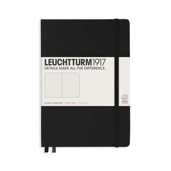 Średni notatnik LEUCHTTURM1917 Medium Hardcover Notebook - A5, twarda okładka, w kropki, 251 stron