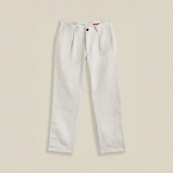 Portuguese Flannel — Linen Trousers Single Pleat