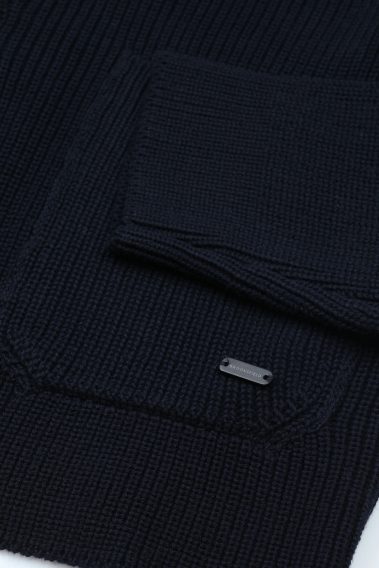 Brooksfield — Blazer in Cotton Yarn, Crafted in a Half-English Knit
