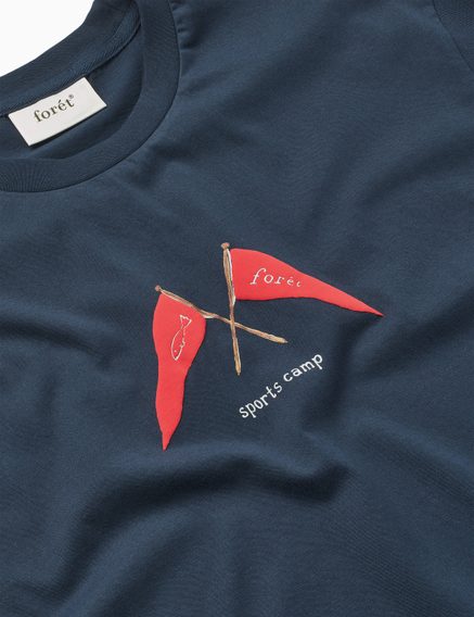 forét Pennant T-Shirt — Navy