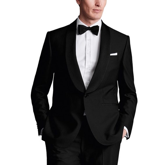 Charles Tyrwhitt Shawl Lapel Tuxedo Jacket — Black