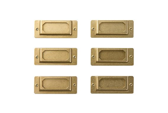 Mosiężne etykiety do przyklejania TRAVELER'S COMPANY BRASS PRODUCTS