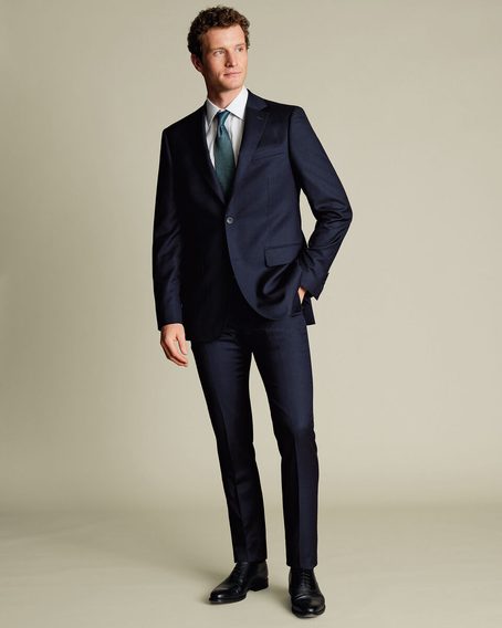 Charles Tyrwhitt Italian Luxury Suit Jacket — Dark Navy