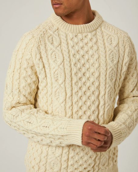 Peregrine Hudson Aran Jumper — Ecru