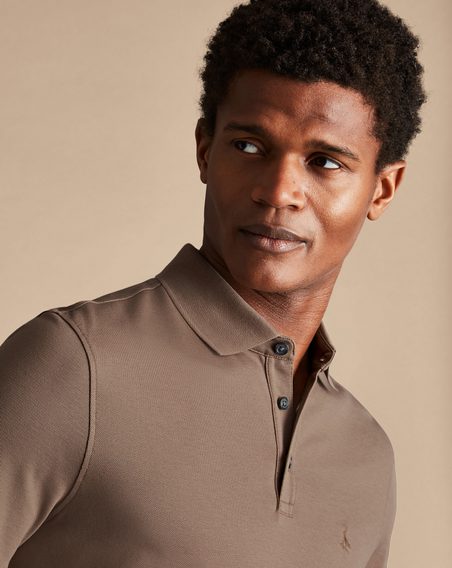 Charles Tyrwhitt Pique Polo — Camel