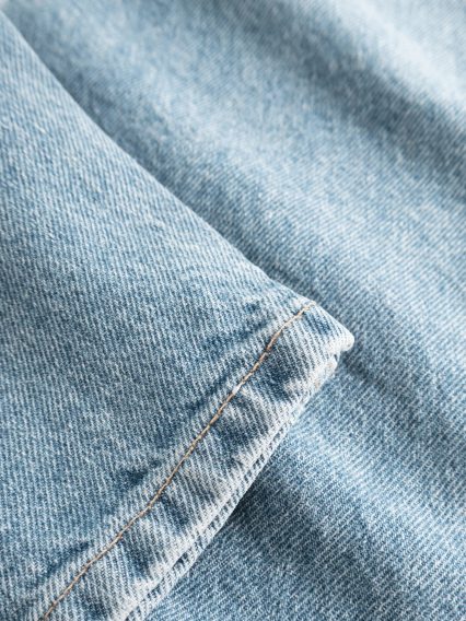 KnowledgeCotton Apparel Tapered Denim Jeans REBORN™ — Bleached Stonewash