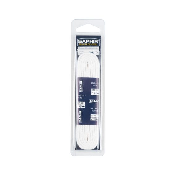 Saphir Waxed Laces — White