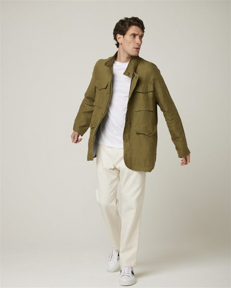 Peregrine Malvern Linen Jacket — Moss