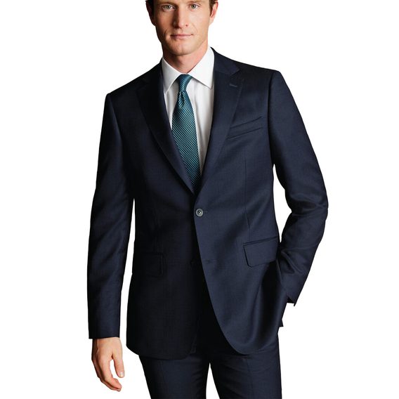 Charles Tyrwhitt Italian Luxury Suit Jacket — Dark Navy