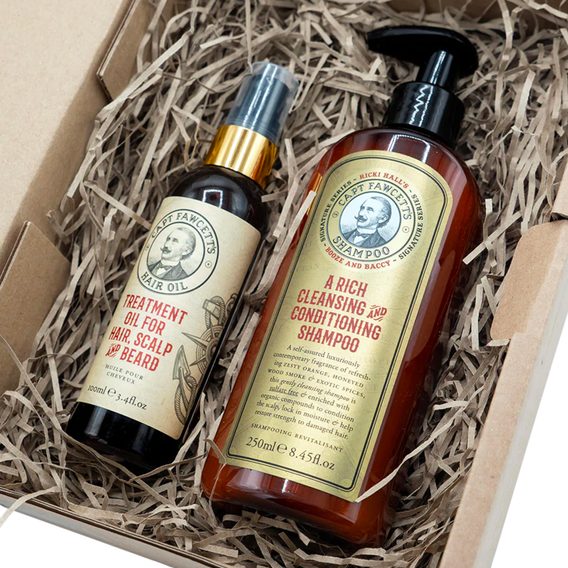 Cpt. Fawcett — Booze & Baccy Shampoo & Hair Oil Gift Set