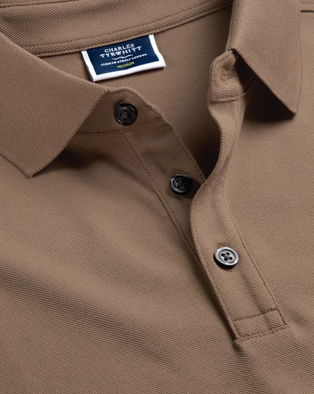 Charles Tyrwhitt Pique Polo — Camel