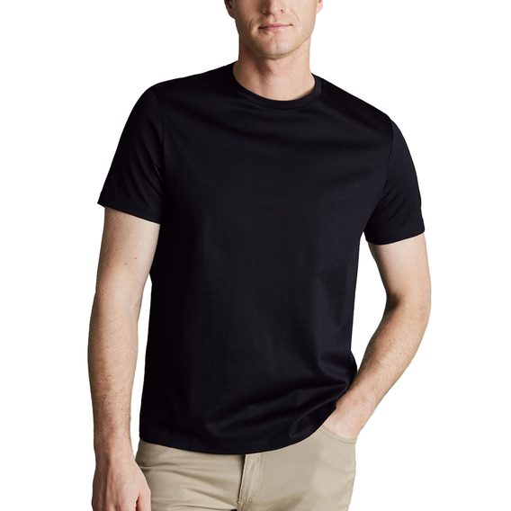 Charles Tyrwhitt Pure Cotton T-Shirt — Black
